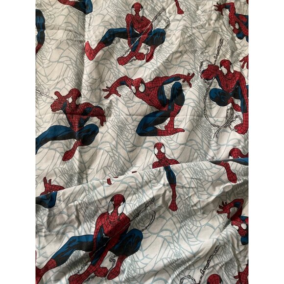 Marvel Spiderman Twin Sheet Set 2 Piece 60% Cotton 40% Polyester Blue & Red Web - Picture 8 of 11